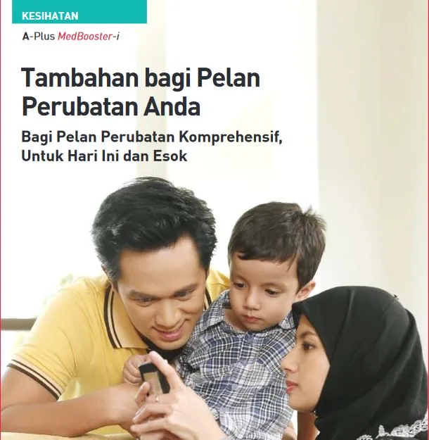 A-Plus MedBooster-i brochure cover: Tambahan bagi Pelan Perubatan Anda